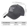 Highland Cow Print Baseball Cap Washed Denim Adjustable Outdoor Casual Fashion Hat