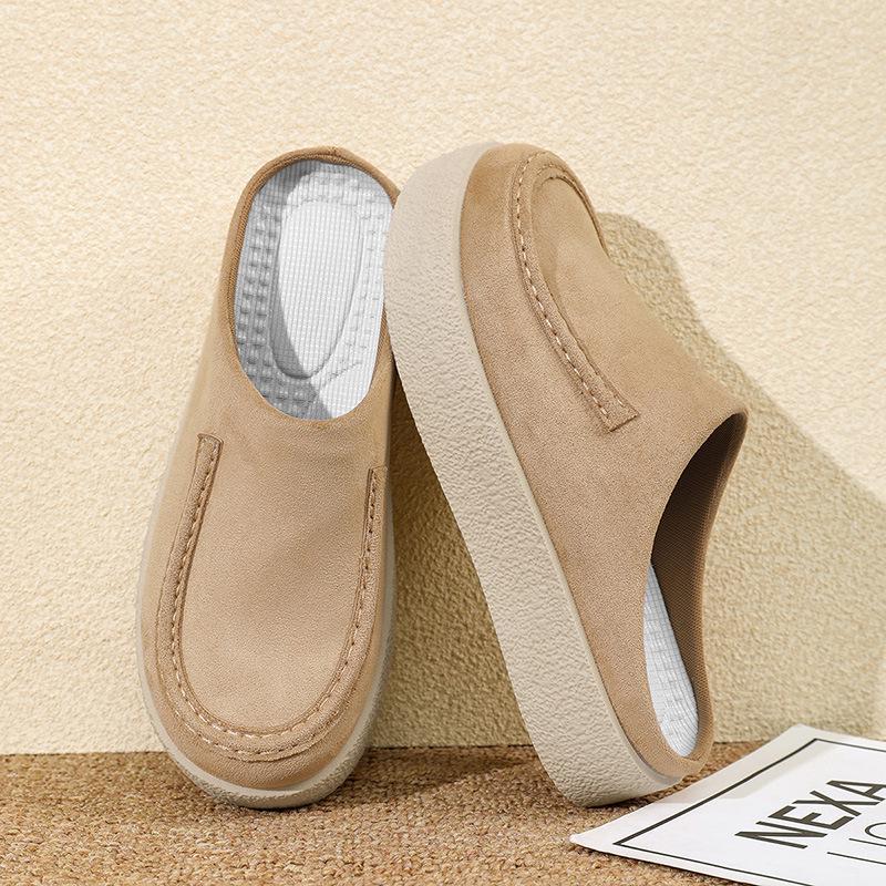 Sabots Birken pour hommes, modèle 2025, sans talon.: Chaussures décontractées tendance à semelles épaisses qui augmentent la hauteur