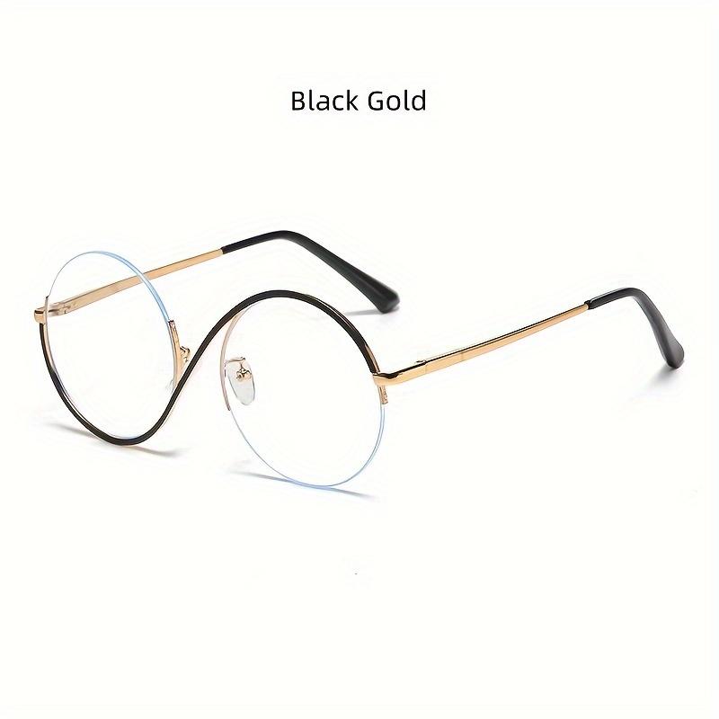 1pcs 1 Pair of New INS Style Metal Half Frame Frame Fashion Design Men and Women Same Style Anti-blue Light Glasses