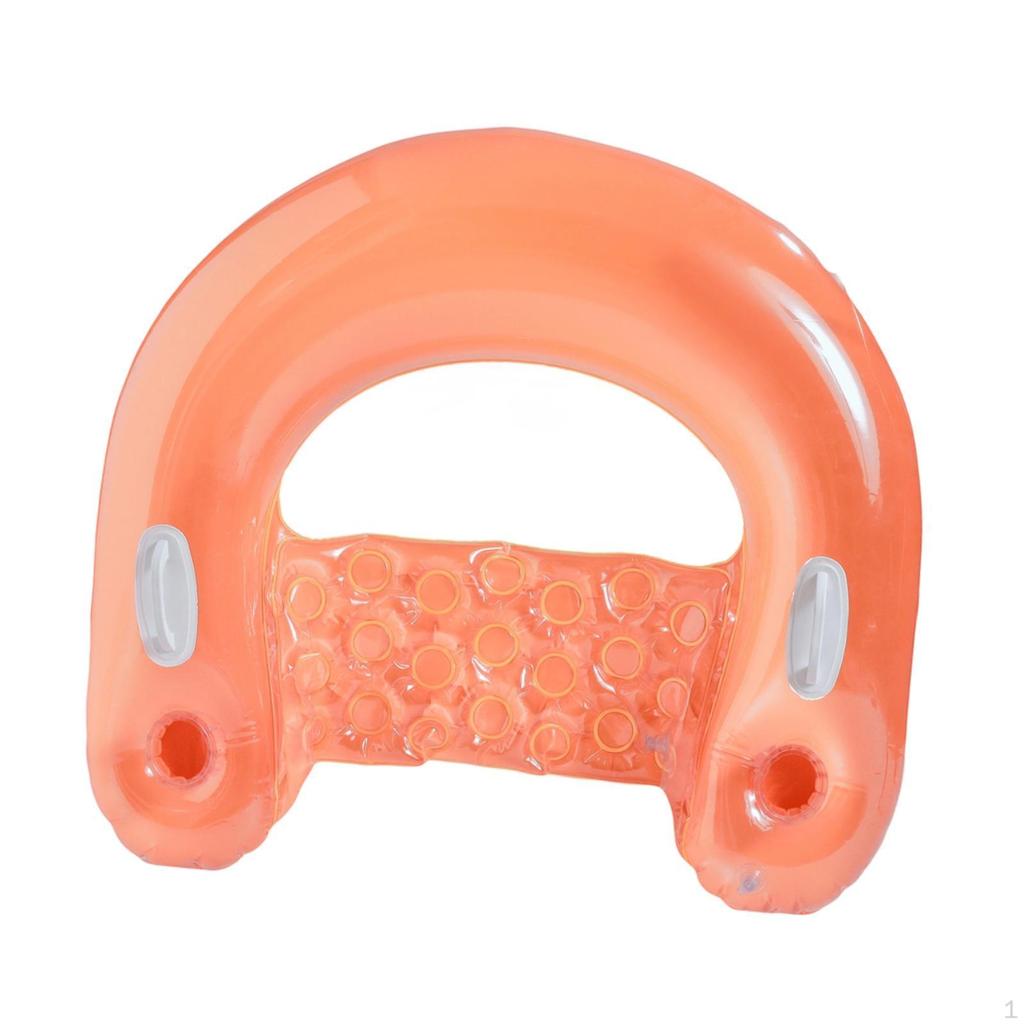 Adult Inflatable Pool Lounger with Cup Holder for Summer Fun