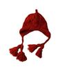 Autumn and Winter New Tassel Pendant Knitted Hat Red Thin Cute Wool Hat Street Warm Windproof Ear Hat