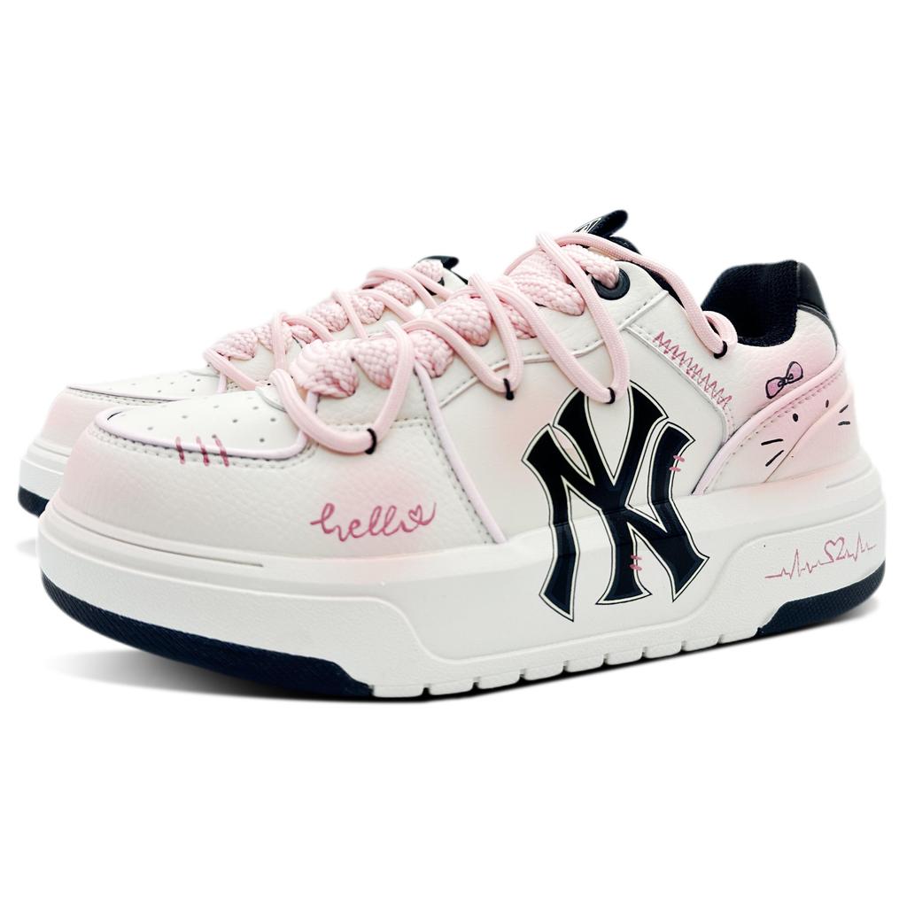 MLB Chunky Liner Meowth Letter Slip Resistant Height Increasing Low top Skateboard Shoes Unisex Pink 3ASXCA12N-50WHS(Team625-)