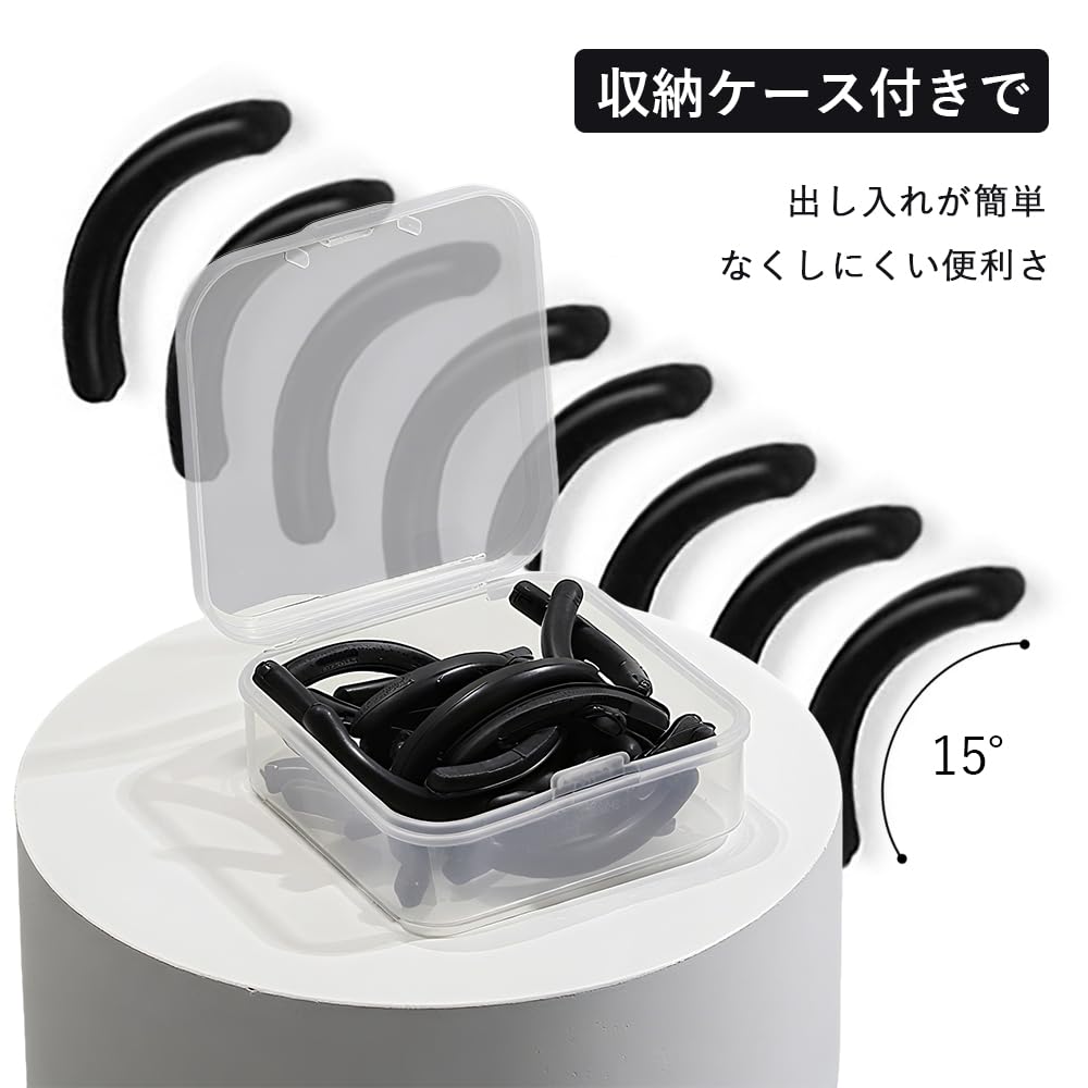 Vitalux Eyelash Curler Replacement Rubber Set of Made of and Replacement Pads for Eyelash Reusable Makeup Tool Bands, 20, Silicone, Flexible, Elastic,