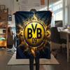 1PC Borussia Patterned Flannel Blanket Suitable For All Seasons for Home Decor Warmth and Comfort Gifts Holiday Present