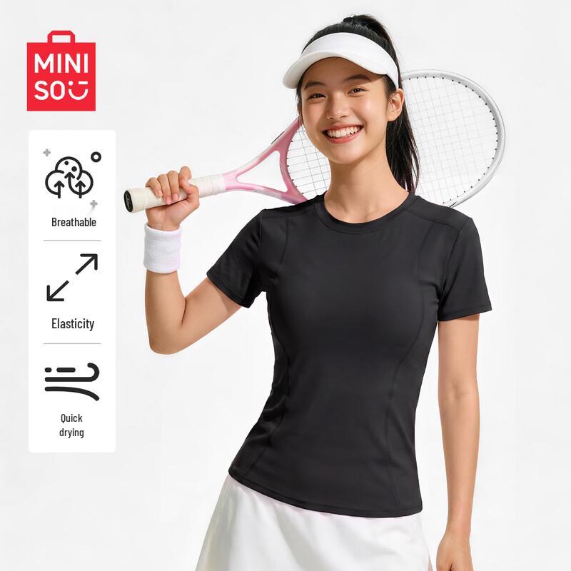 MINISO Women's Quick-Dry Sports Yoga T-Shirt