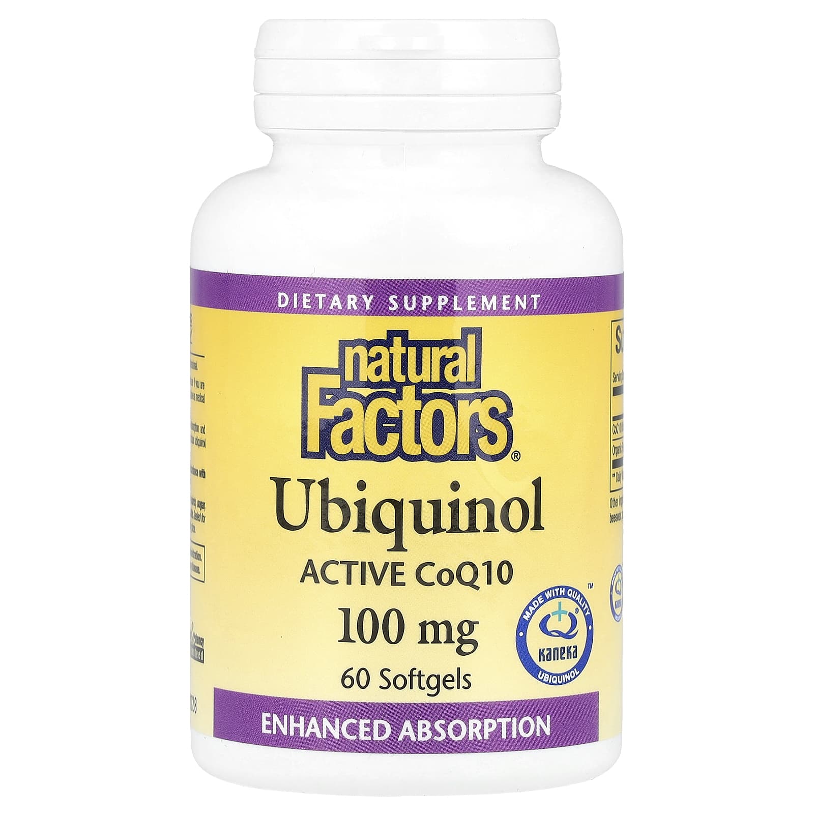 

Ubiquinol, Active Coq10, 100Mg, 60 Softgels