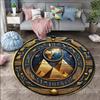 15 Sizes Ancient Egyptian Elemental Scepter Print Round Carpet Rug for Living Room Bedroom Table Chair Sofa Decorative Mat Gifts