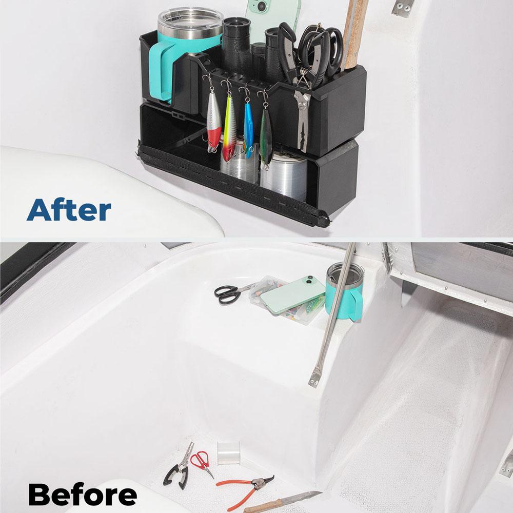 Boat Marine Storage Box Marine Toolbox Fishing Equipment Organizer Sturdy Space Saving Boat Mount Holder Caddy Can Cup Yacht