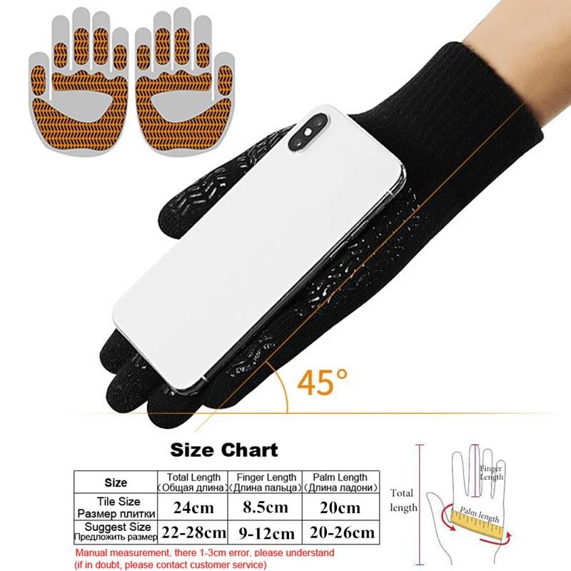 Winter Knitted Men's Gloves Touch Screen Full Finger Autumn Male Gloves