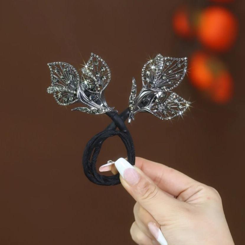 Ins Style Elegant Lazy Hair Curler Fshion Flower Fashion Flower Roller Hair Curler Lazy Hairpin Butterfly Hair Clips For Girls