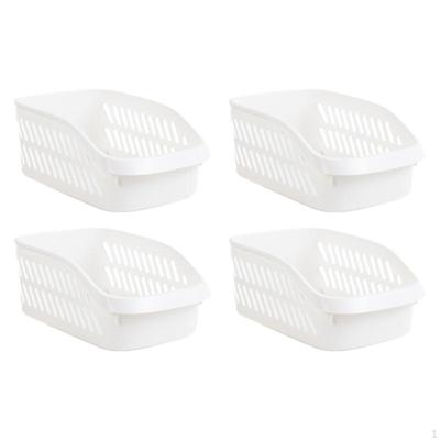 Rolling Storage Organizer Drawer Cabinet, Bathroom Kitchen Utility Wide 4pcs White