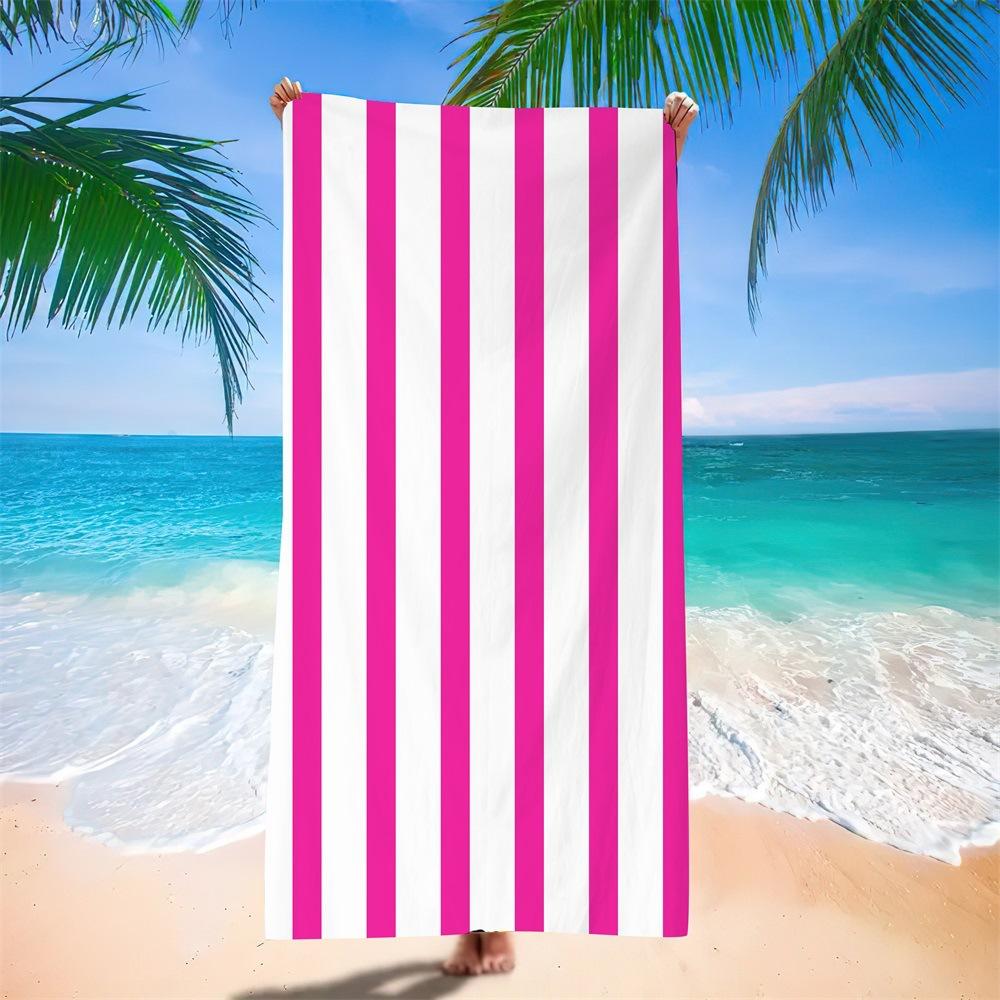 European And American Towel Cloth Printed Striped Beach Towel Adult Swimming Bath Towel Microfiber Beach Towel