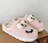 Big Eye Dog Cotton Slippers Fall and Winter New Home Indoor Drag Thick Bottom Lightweight Non-slip Cartoon Quirky Fur Shoes