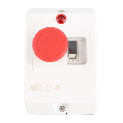 Waterproof Motor Protector Circuit Breaker with Emergency Stop Knob and Signal Lamp 2.5?4A 230240V