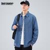 Men's Pure Cotton Blue Denim Long Sleeve Shirt