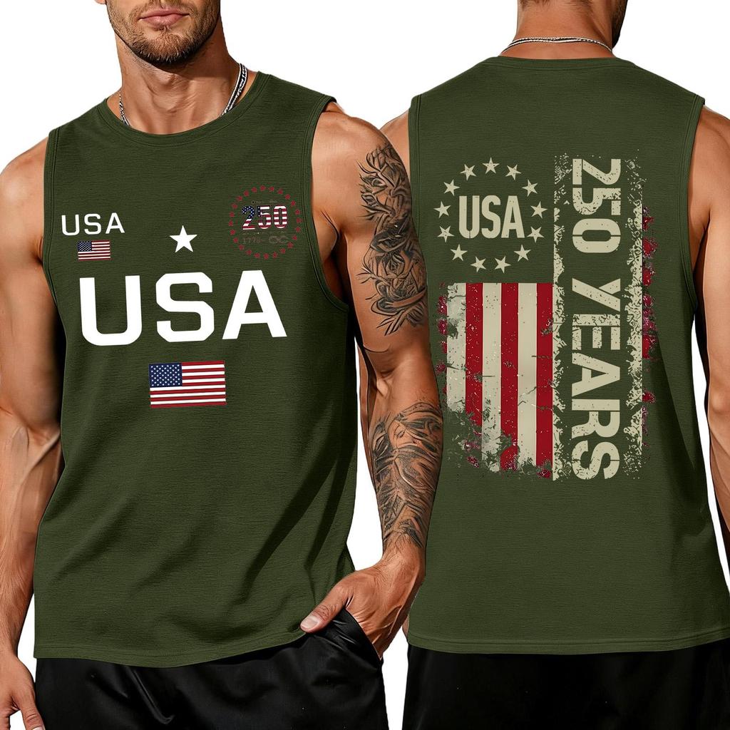Herren Hemden 4. Juli USA Muskel Tanktops Patriotische Tanktops