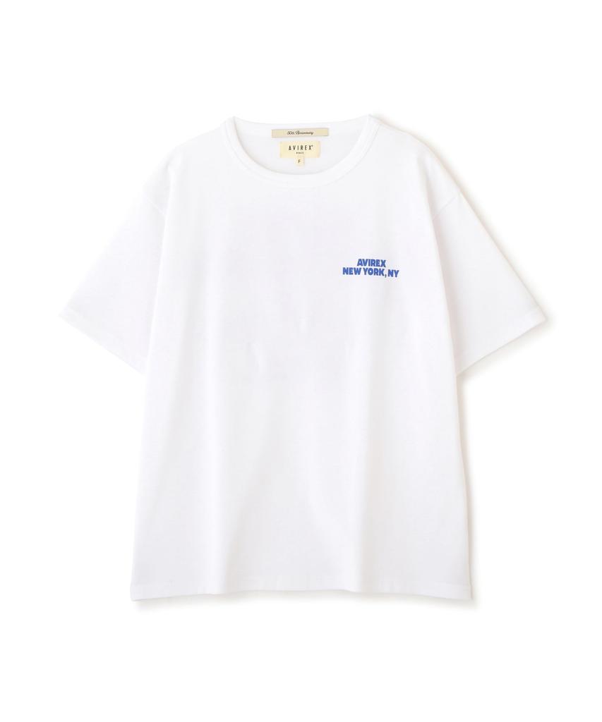 AVIREX 50th Anniversary Animals F T-Shirt, Women's, 030, White, 783-5235603