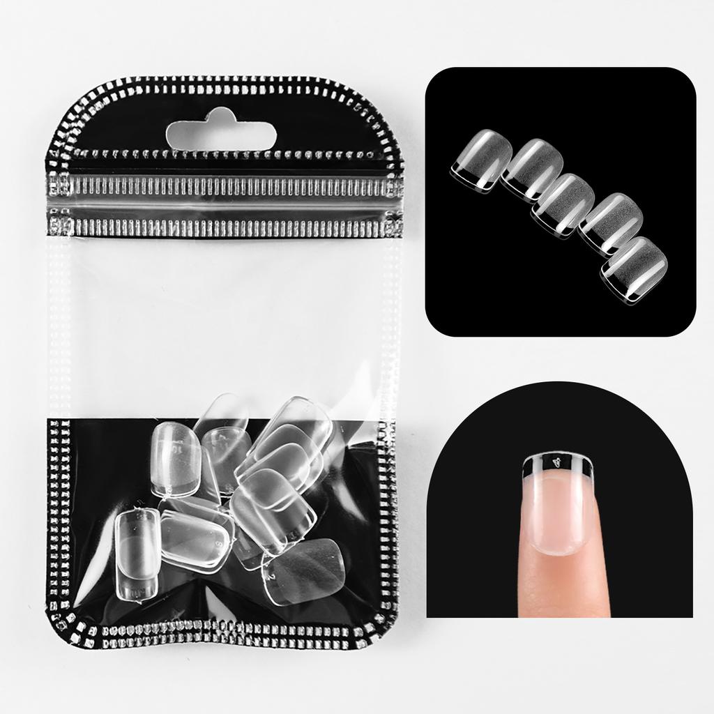 Nail Art Tablets Ultra-Thin And Seamless Half-Stickers, Full Stickers, Matte Square Long Water Droplets, Almonds, No-Carving And Grinding Fake Nail
