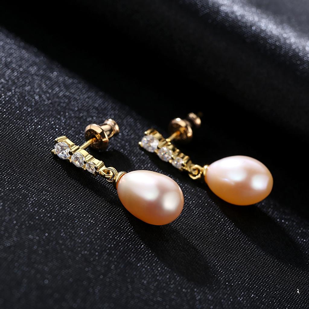 Lindon Women Fashion Syntetické perlové náušnice Svadobný darček