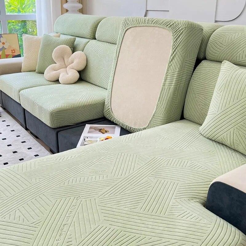 Jacquard Sofa Sectional Cover Elastic Sofa Cover Furniture Protector for Pets Washable Removable Sofa Seat Cushion Slipcover