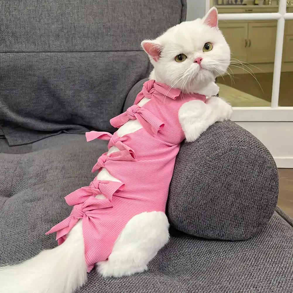 Breathable Cats Anti-licking Sterilization Clothes Pet Recovery Suit for Small Cat Weaning Kitten Anti-scratch Body Strap Vest