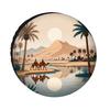 Fit All-Season & Dustproof Tire Cover With Desert Print Design - Heavy-Duty Wheel Protector For, Trucks, SUVs, Motorcycles - For