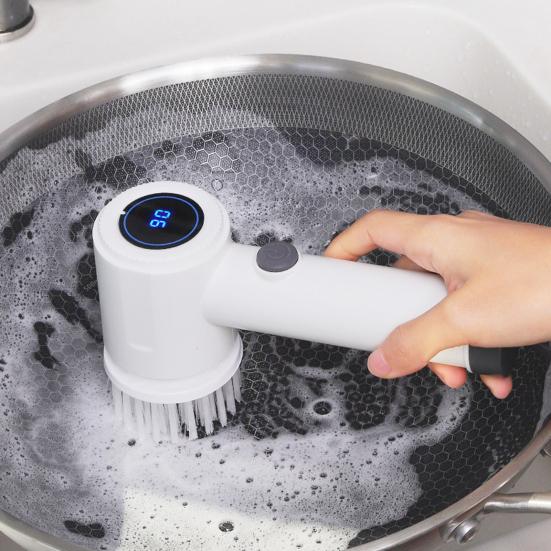 Cordless Cleaning Brush Rechargeable Quick Charging Electric Spin Scrubber with 360-Degree