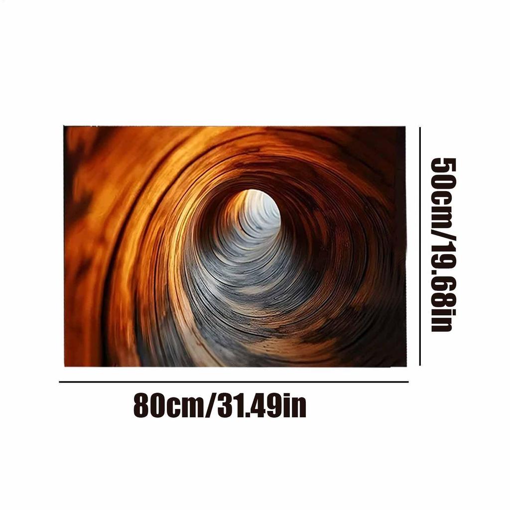 Entrance Carpet Realistic Abstract Non Slip 3D Hole Optical Illusion Area Rug For Bedroom Study Guesthouse Front Door Sofa Side