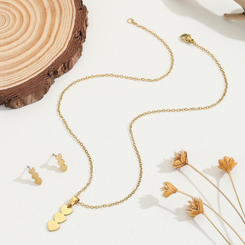 

Маленькие свежие пасторальные серьги с бахромой, ожерелье, женский комплект, серьги-цепочки на ключицу с дизайном «любовь»