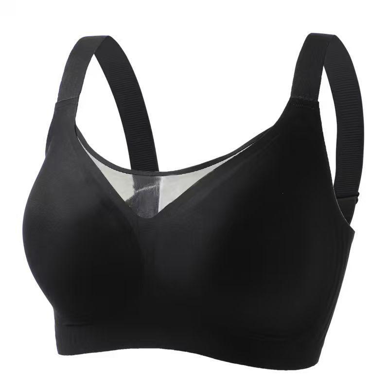 Large size mesh seamless back underwear gathers steel-free bra underwear