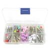 100pcs Dental Prophy Brushes Polishing Polisher Rubber Cup Disposable Latch Type Colorful Buff Nylon Bristles Brush