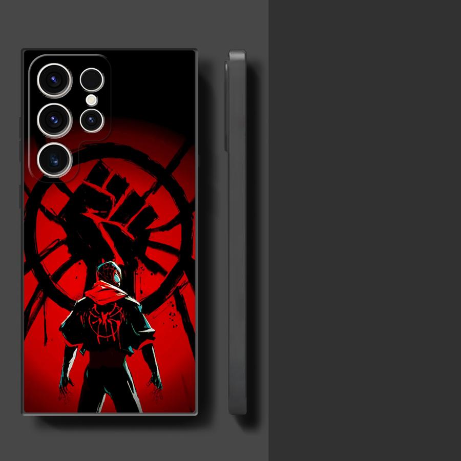 Funda Phone Cover Case for Samsung Galaxy S26 S24 Plus S20 Note 20 Ultra 8 9 10 S25 Ultra S23 S10 S9 S21 FE Marvel Black Red