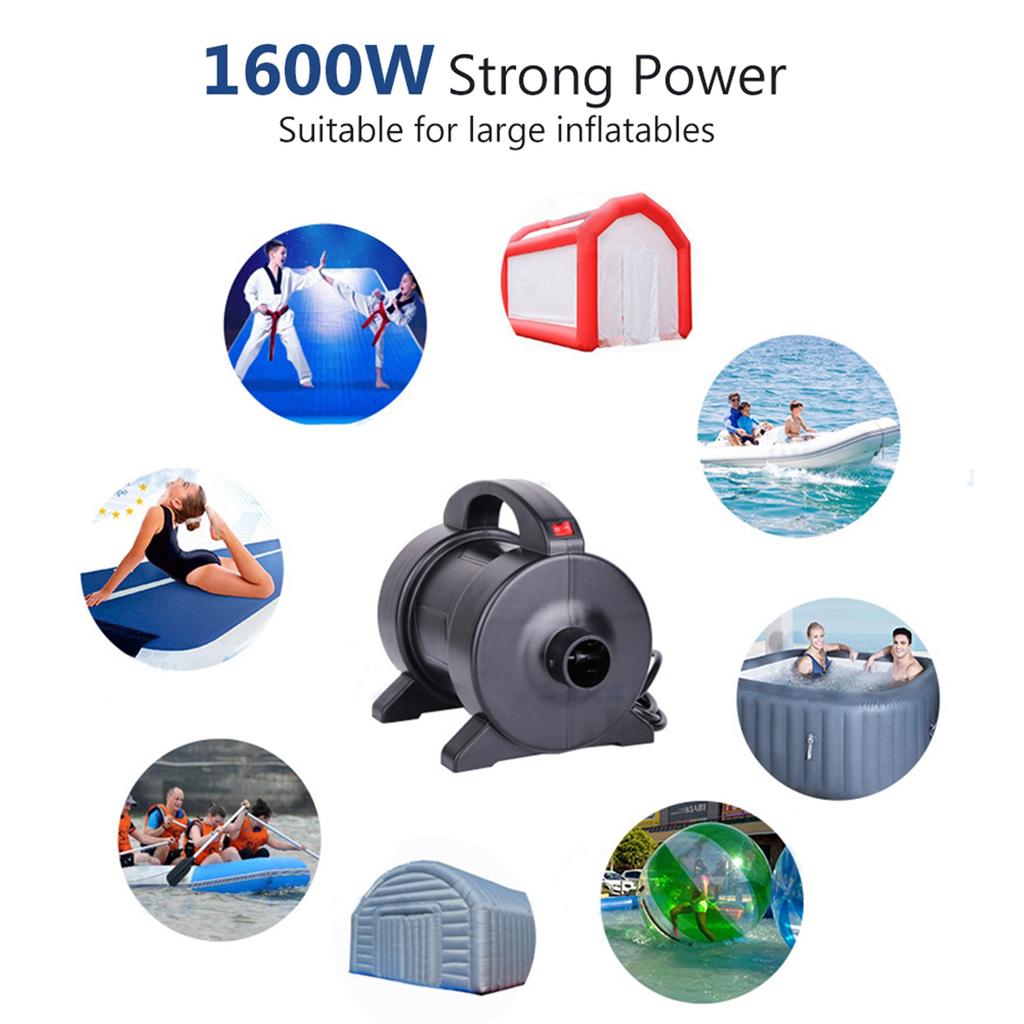 1600W Electric Pump Portable Electric Mattress Pump for Pool Raft Bed Boat