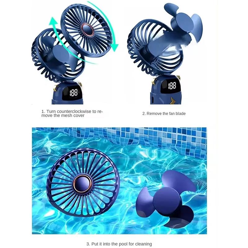 USB Mini Power Handheld Fan Convenient and Quiet Fan Quality Portable Student Office Cute Small Cooling Fans