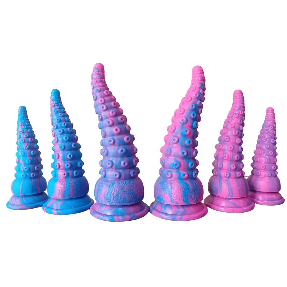 Doprava zdarma Velké silikonové chapadlo chobotnice dildo a anální kolík sexuální hračka