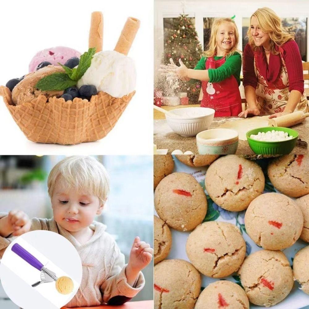 Gifts Stainless Steel Ice Cream Scoops Handle Portable Watermelon Baller Spoon Ball Kitchen Tool