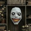 Creepy Evil Smile Cosplay Props Halloween Exorcist Mask, Double Layer Jack Latex Face Realistic Horror Masks Headpiece for Party, Scary Prop