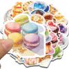 30PCS Cartoon Dessert Shop Sticker Cake Shop Nostalgia Laptop Decorative Luggage Pages Skateboard  Graffiti Waterproof Stickers