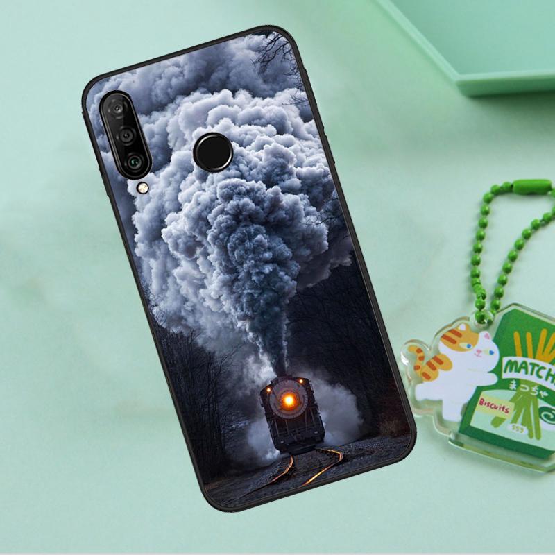 Vintage Steam Train Railway For Huawei Nova 8i 11i 12i 12s 9 10 SE Y90 Y60 Y70 Y72 Y61 Y91 P20 P30 P40 Lite P60 Pro Case