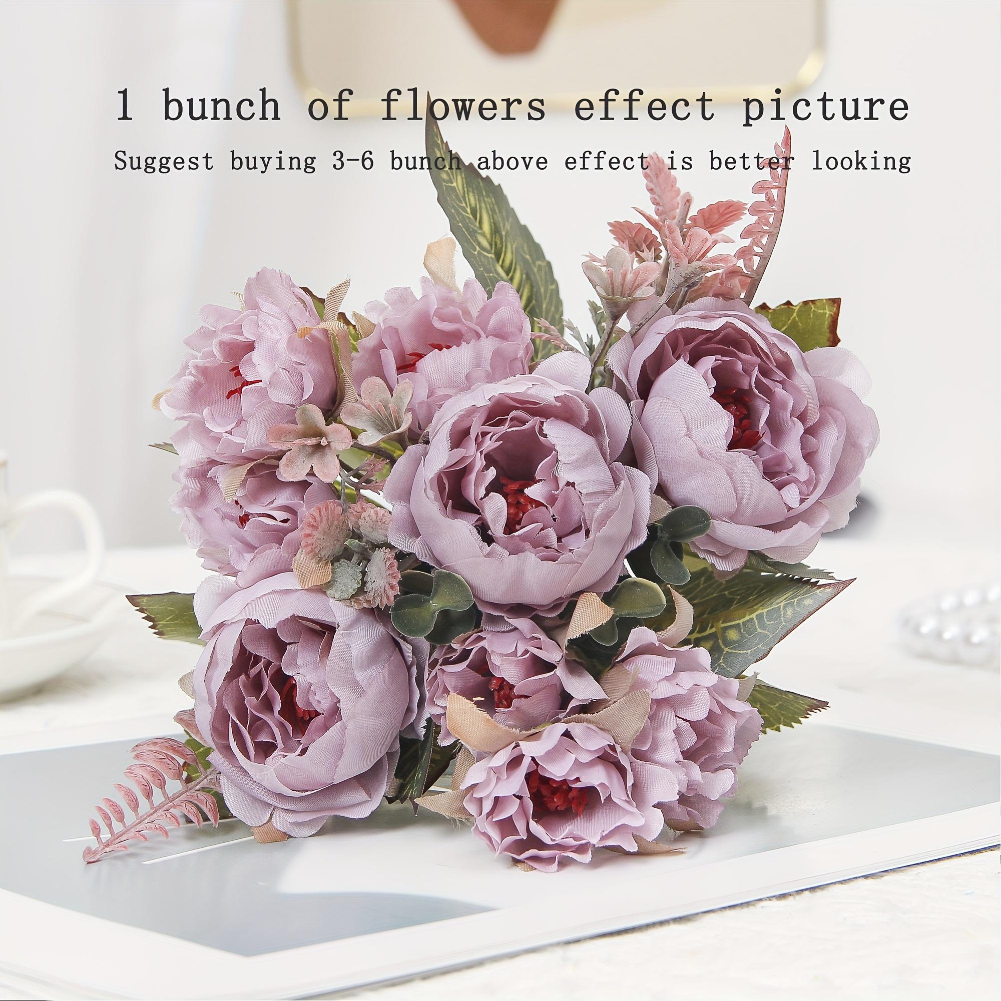 

Букет из 2 искусственных пионов - идеально подходит для поделок своими руками, свадеб, украшения дома и улицы! фиолетовый