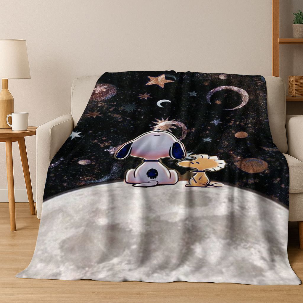 3D Cute Snoopy Dog Peanuts Art Cartoon Flannel Blanket,Cozy Soft Throw Blanket for Home Bedroom Bed Sofa Picnic Cover Gift Kids