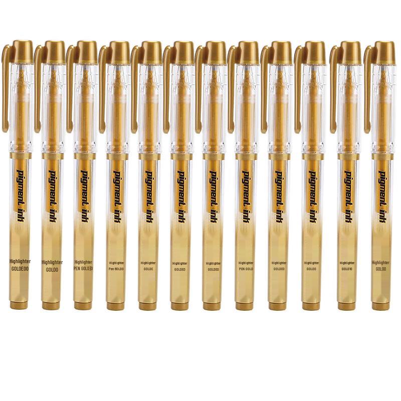 BAOKE PC5088 Gold 1.0mm Quick-Dry Art Pen, 12-Pack