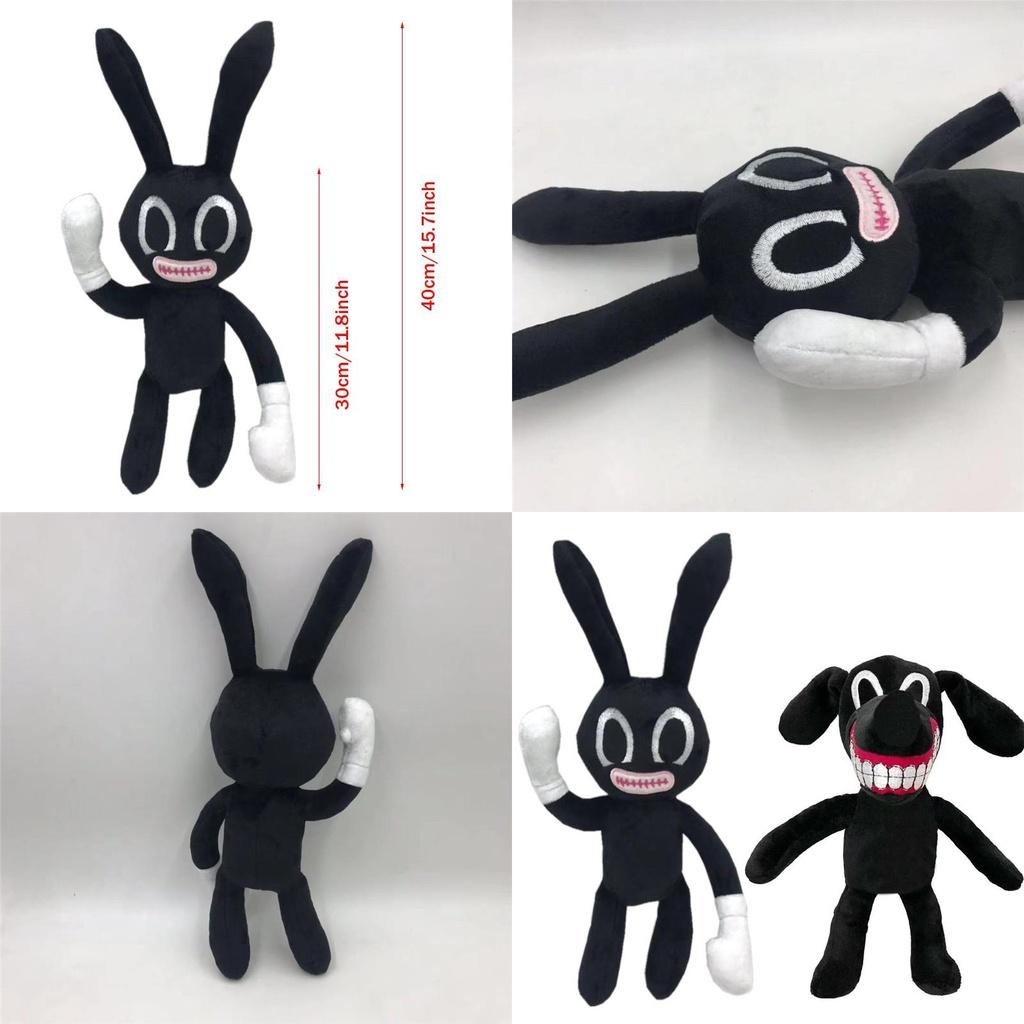 Adorable And Spooky Siren Head Horror Black Bunny Plush Stuffed Doll For Kids