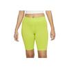 Nike Sportbekleidung Essential Logo-Print Einfarbig Slim Fit Fitness-Shorts Damen-Shorts Gelbgrün CZ8527-321