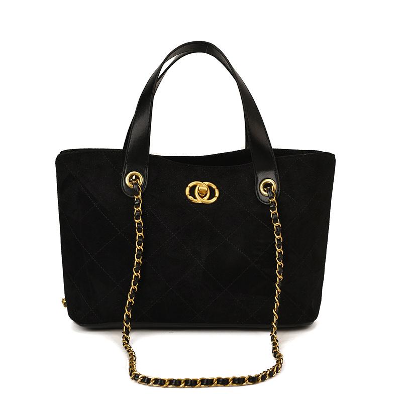 2025 Autumn Women's Large Capacity Retro Chain Tote - High-End Handheld Shoulder Bag