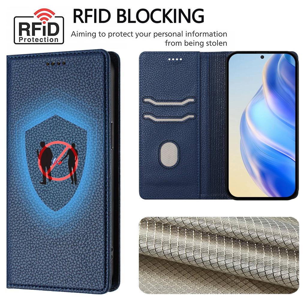 For Xiaomi 15T Wallet Case RFID Blocking Litchi Texture Leather Mobile Cover