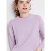 Women's Plus Size 100% Wool Thickened Round Neck Sweater - Winter Solid Color Pullover