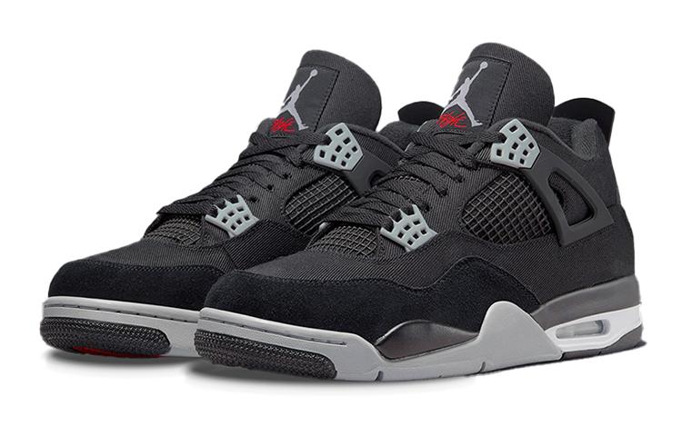 Jordan 4 Retro Zwart Canvas GS DV0553-006