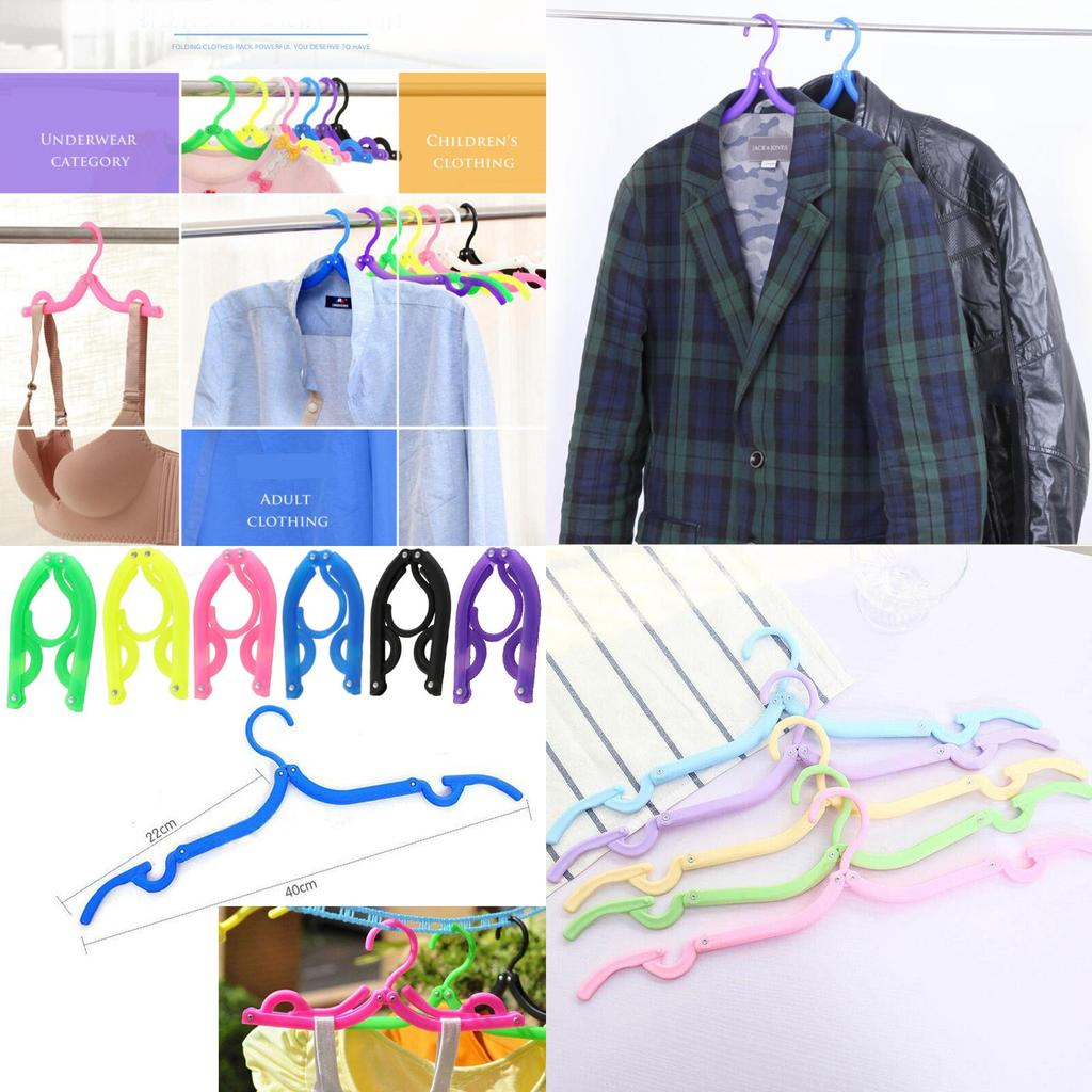 Colorful Travel Hanger Folding Design Lightweight Portable Clothes Hanger