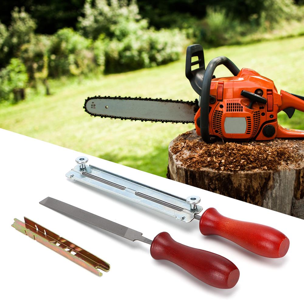 Chainsaw Sharpening File Filing Kit Guide Bar Chain Sharpen Depth Gauge Saw Files Hand Tool Set
